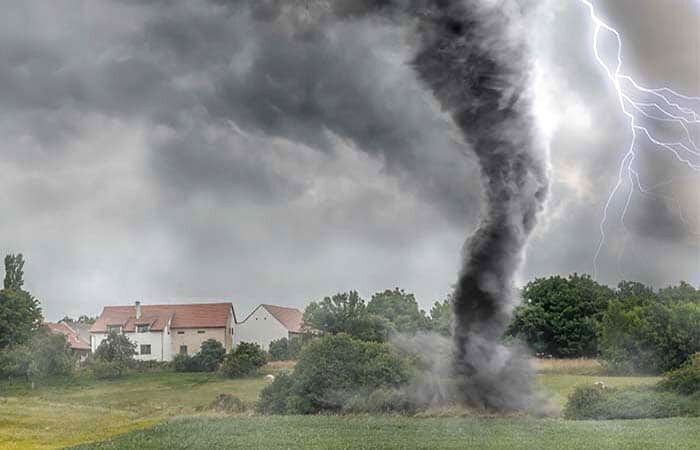 tornado near house