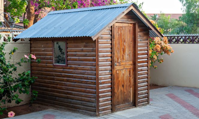 wooden shed