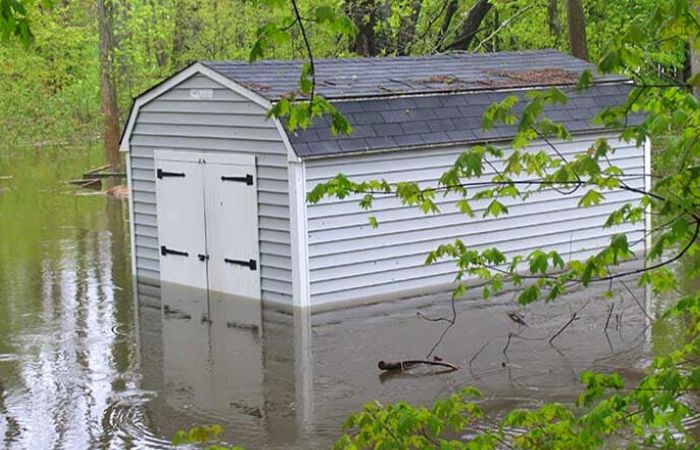 flooded shed