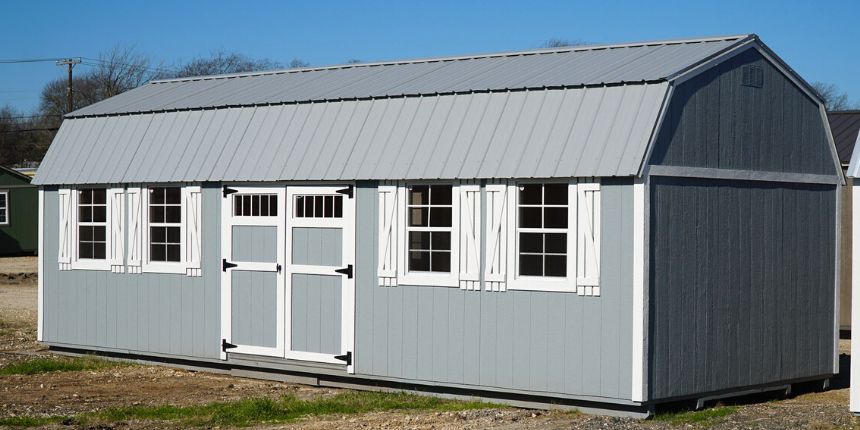 grey lofted barn side entry